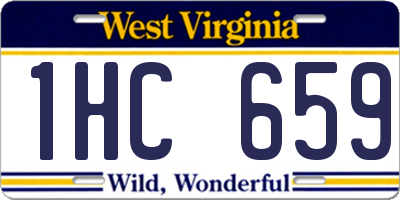 WV license plate 1HC659