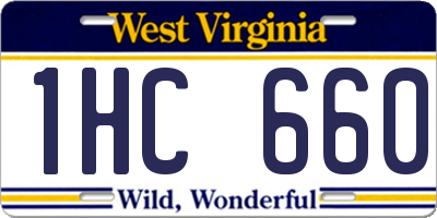 WV license plate 1HC660