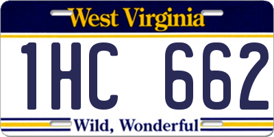 WV license plate 1HC662
