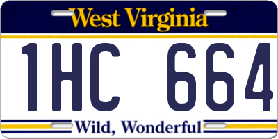 WV license plate 1HC664