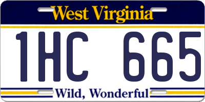 WV license plate 1HC665