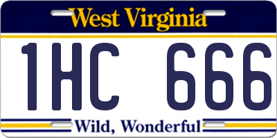 WV license plate 1HC666