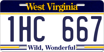 WV license plate 1HC667