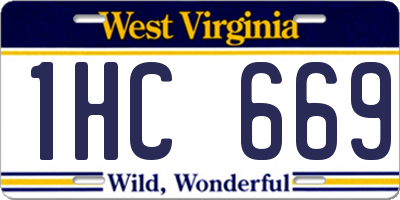 WV license plate 1HC669