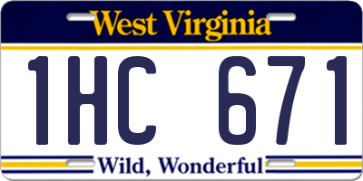 WV license plate 1HC671