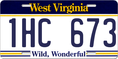 WV license plate 1HC673