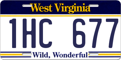 WV license plate 1HC677
