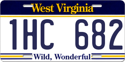 WV license plate 1HC682