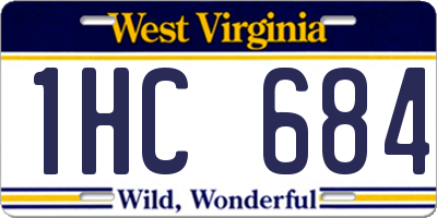 WV license plate 1HC684