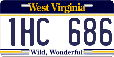 WV license plate 1HC686