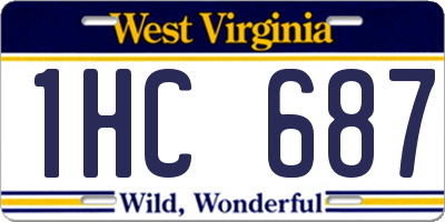 WV license plate 1HC687
