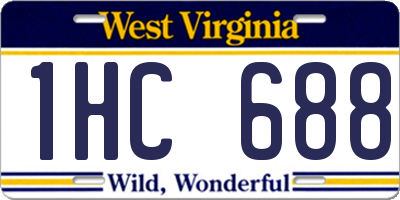 WV license plate 1HC688