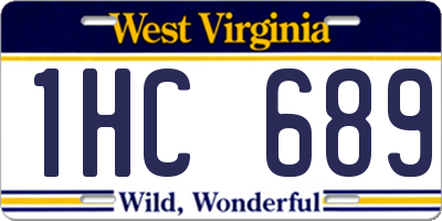 WV license plate 1HC689