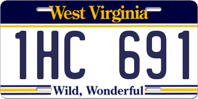 WV license plate 1HC691