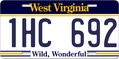 WV license plate 1HC692