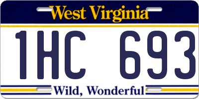 WV license plate 1HC693