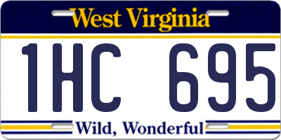 WV license plate 1HC695
