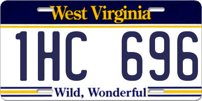 WV license plate 1HC696