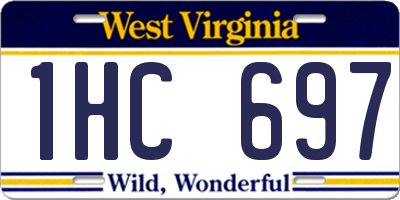 WV license plate 1HC697