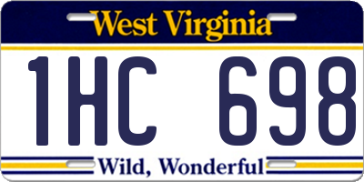 WV license plate 1HC698