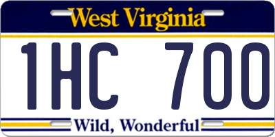 WV license plate 1HC700