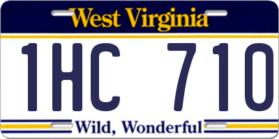 WV license plate 1HC710