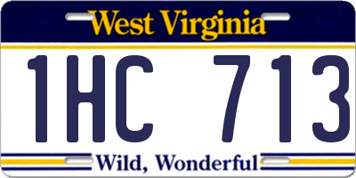 WV license plate 1HC713