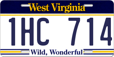 WV license plate 1HC714