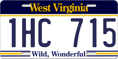 WV license plate 1HC715