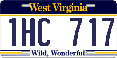 WV license plate 1HC717