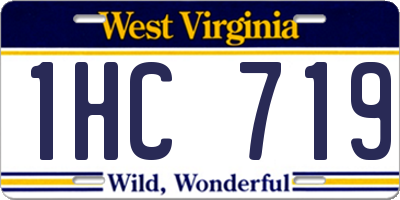 WV license plate 1HC719