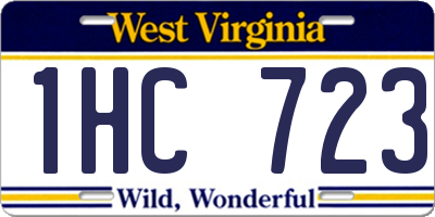 WV license plate 1HC723