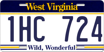 WV license plate 1HC724