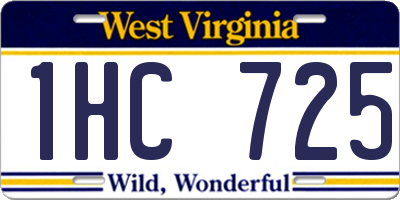 WV license plate 1HC725