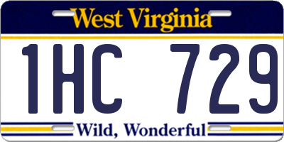 WV license plate 1HC729