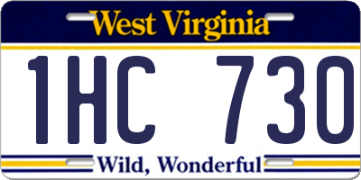 WV license plate 1HC730