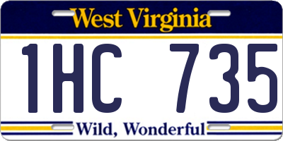 WV license plate 1HC735