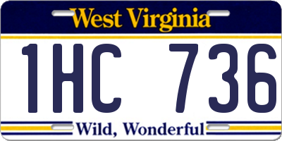 WV license plate 1HC736