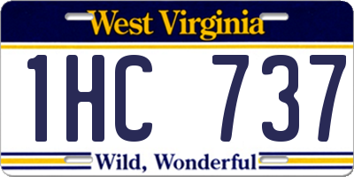 WV license plate 1HC737
