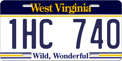 WV license plate 1HC740