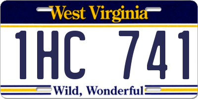 WV license plate 1HC741