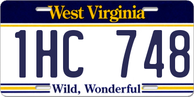 WV license plate 1HC748