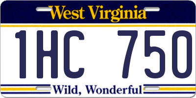 WV license plate 1HC750