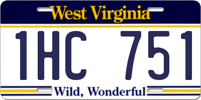 WV license plate 1HC751
