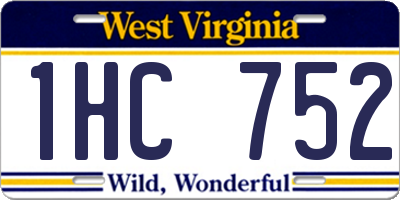 WV license plate 1HC752