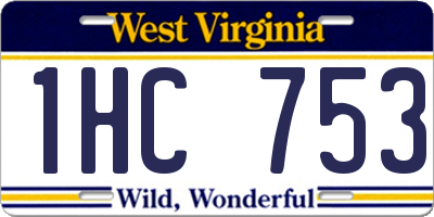WV license plate 1HC753
