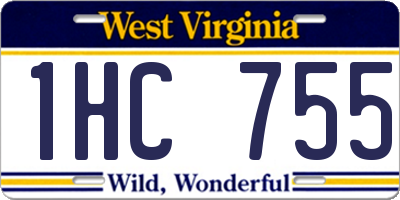 WV license plate 1HC755