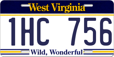 WV license plate 1HC756
