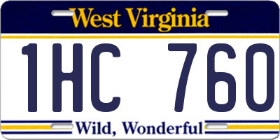 WV license plate 1HC760