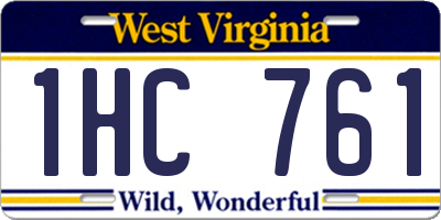 WV license plate 1HC761